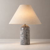 Helios Marble Table Lamp, Grey