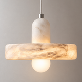 Gemma Alabaster Ring Pendant Light