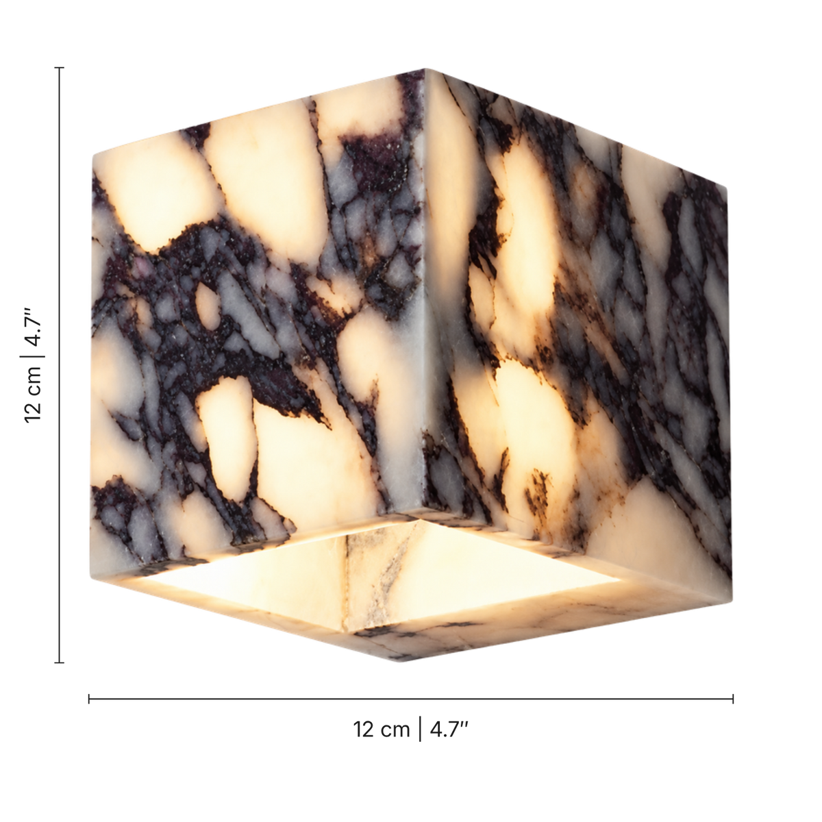 Cardo Marble Cube Wall Light, dimensions