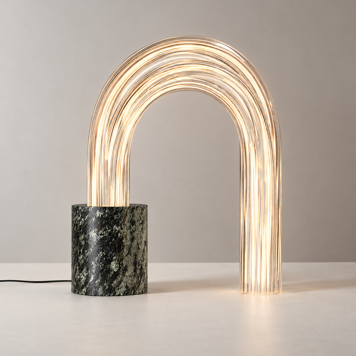 Lucero Marble Raindrop Table Lamp, studio photo