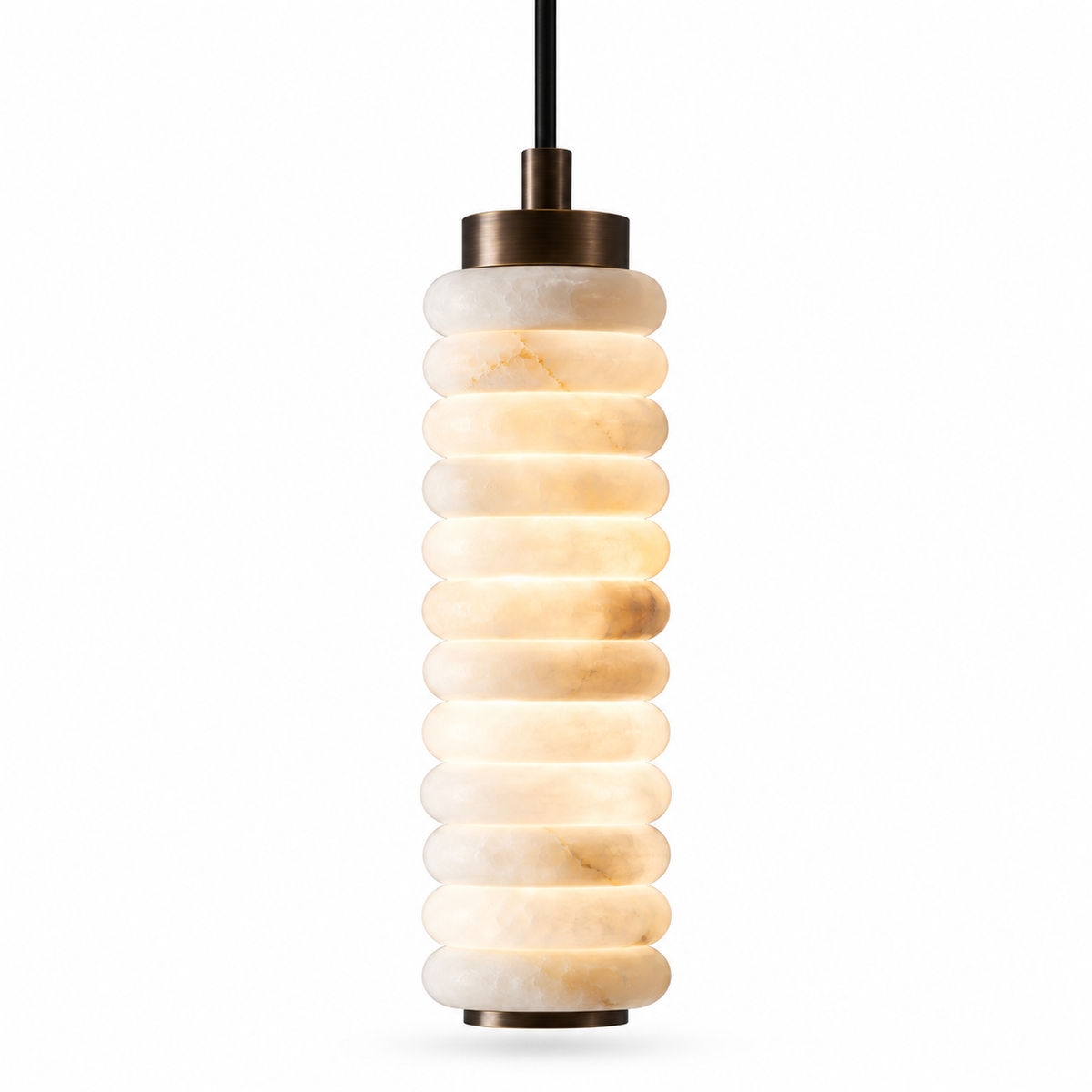 Dorica Alabaster Column Pendant Light