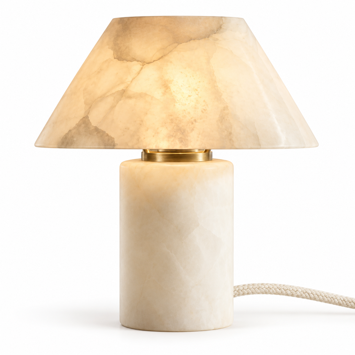 Clara Alabaster Cone Table Lamp