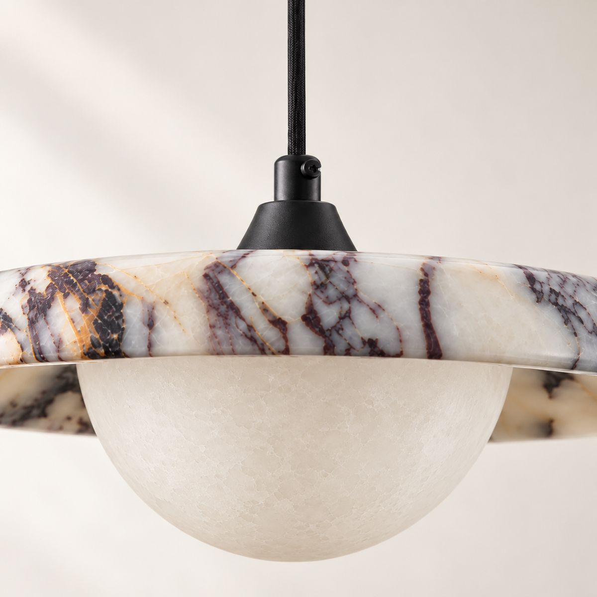 Zefira Marble Ring Pendant Light, studio photo