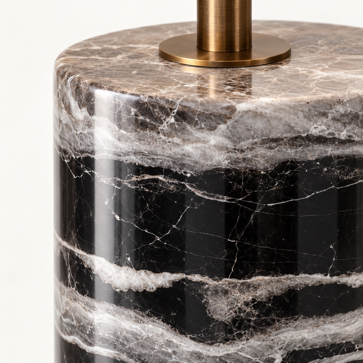 Aria Marble Hourglass Table Lamp, studio photo