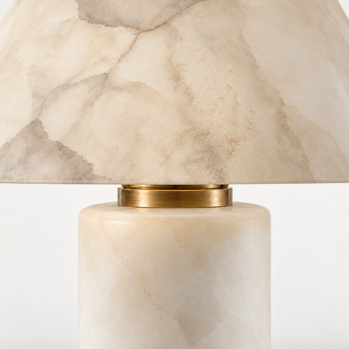 Clara Alabaster Cone Table Lamp, studio photo