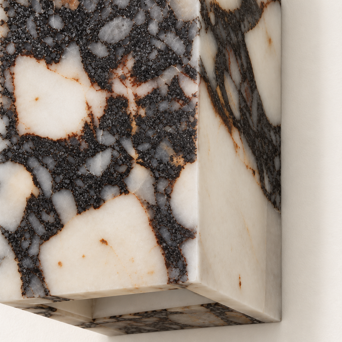Bruno Marble Block Wall Light, studio photo
