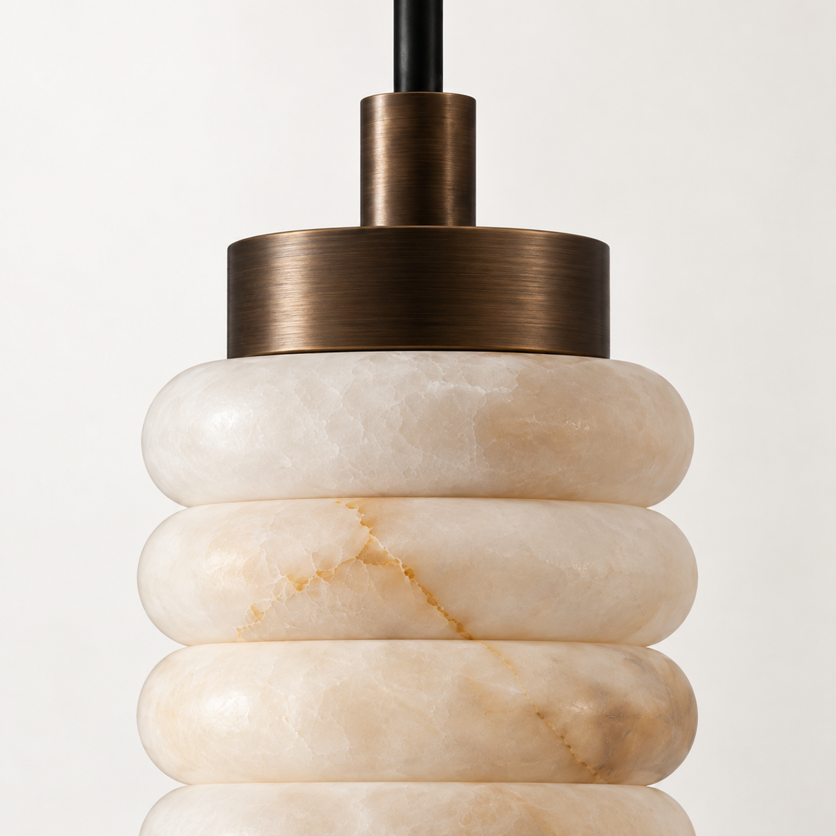 Dorica Alabaster Column Pendant Light, studio photo