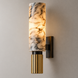 Flavia Alabaster Tube Wall Light