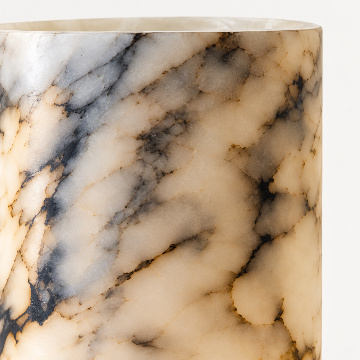 Flavia Alabaster Tube Wall Light, studio photo