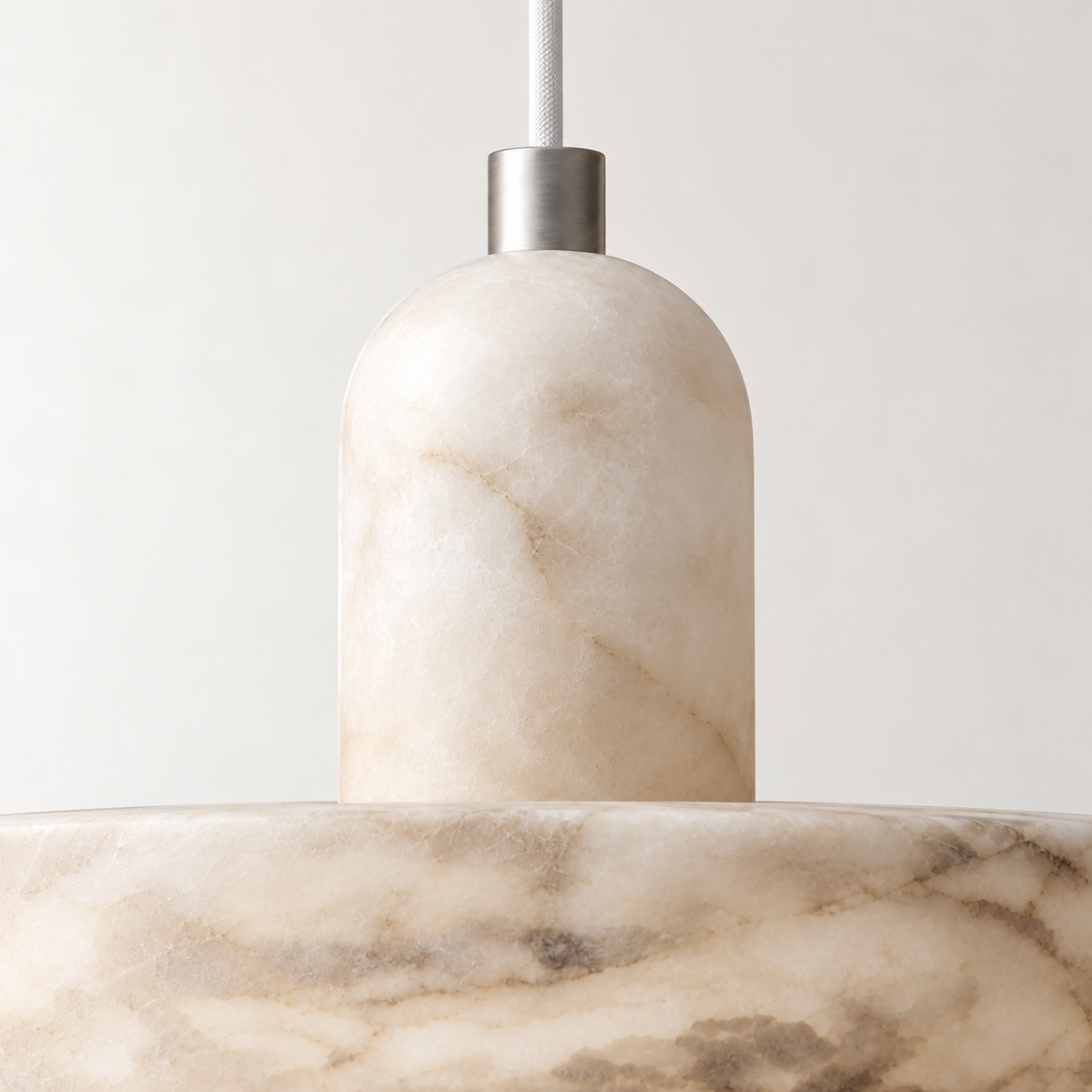 Gemma Alabaster Ring Pendant Light, studio photo