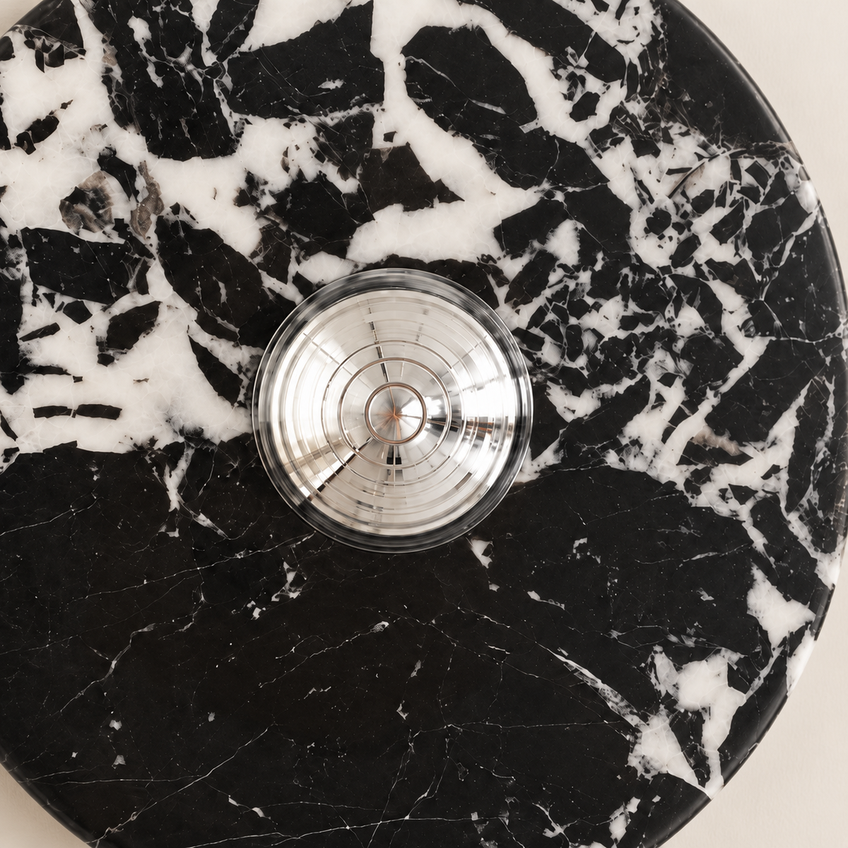Ebano Marble Disc Wall Light, studio photo