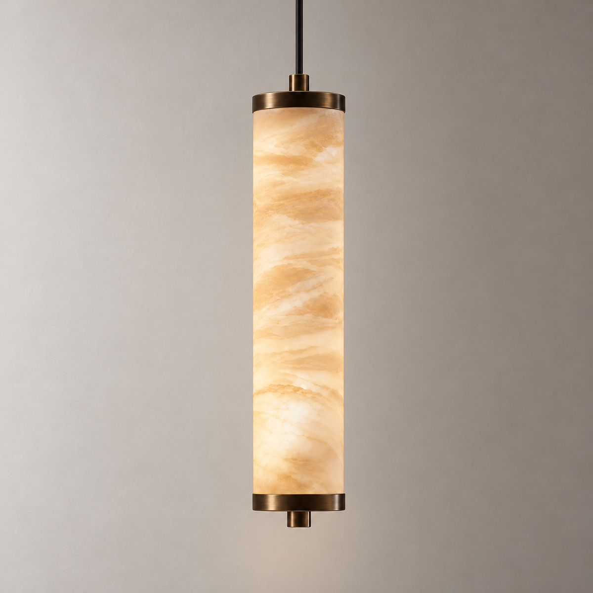 Melina Alabaster Column Pendant Light, studio photo