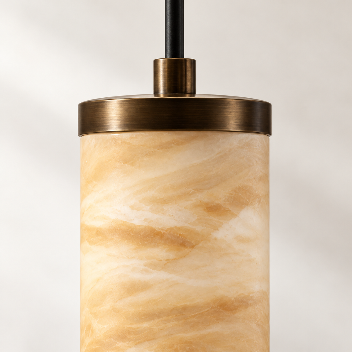 Melina Alabaster Column Pendant Light, studio photo