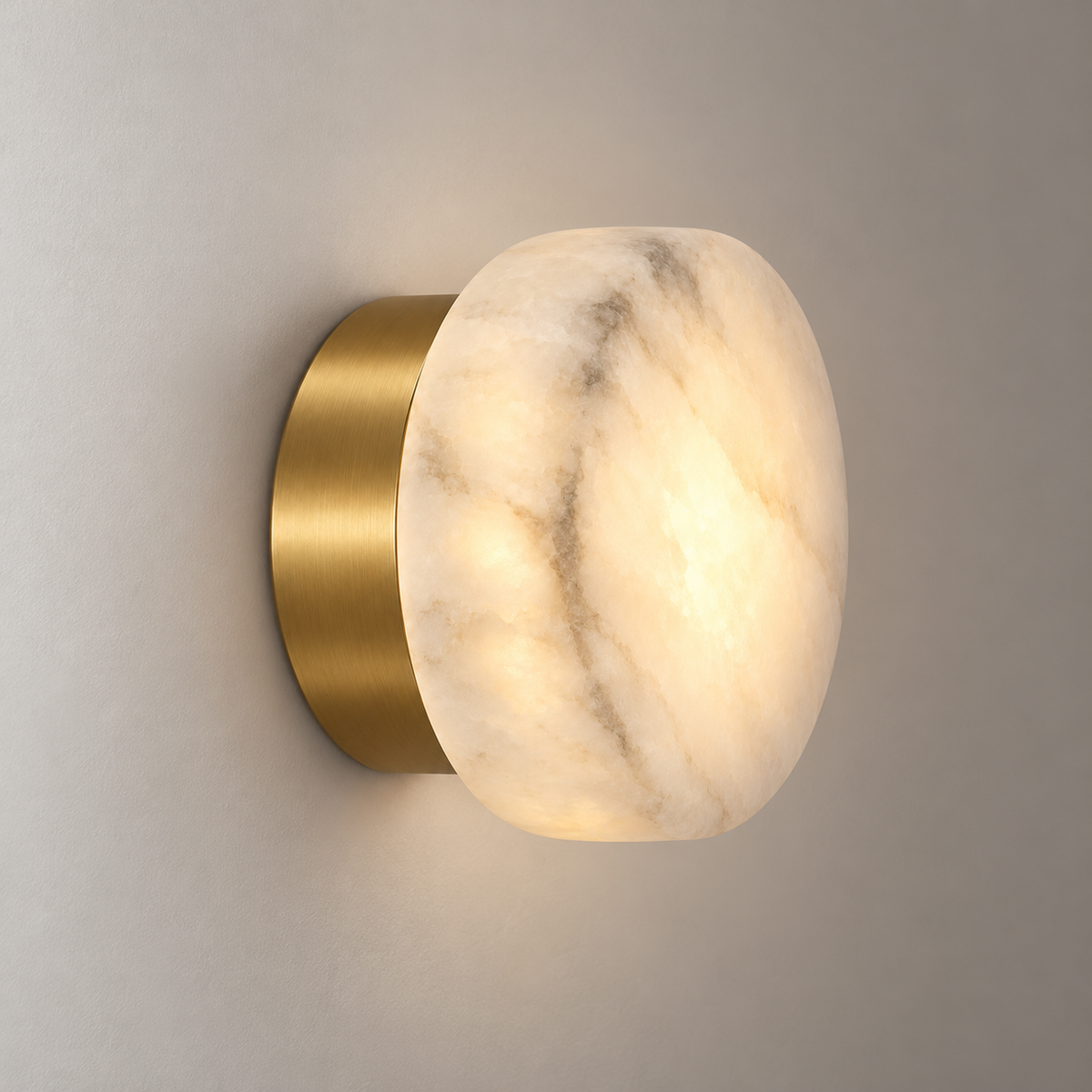 Olmo Alabaster Pebble Wall Light, studio photo