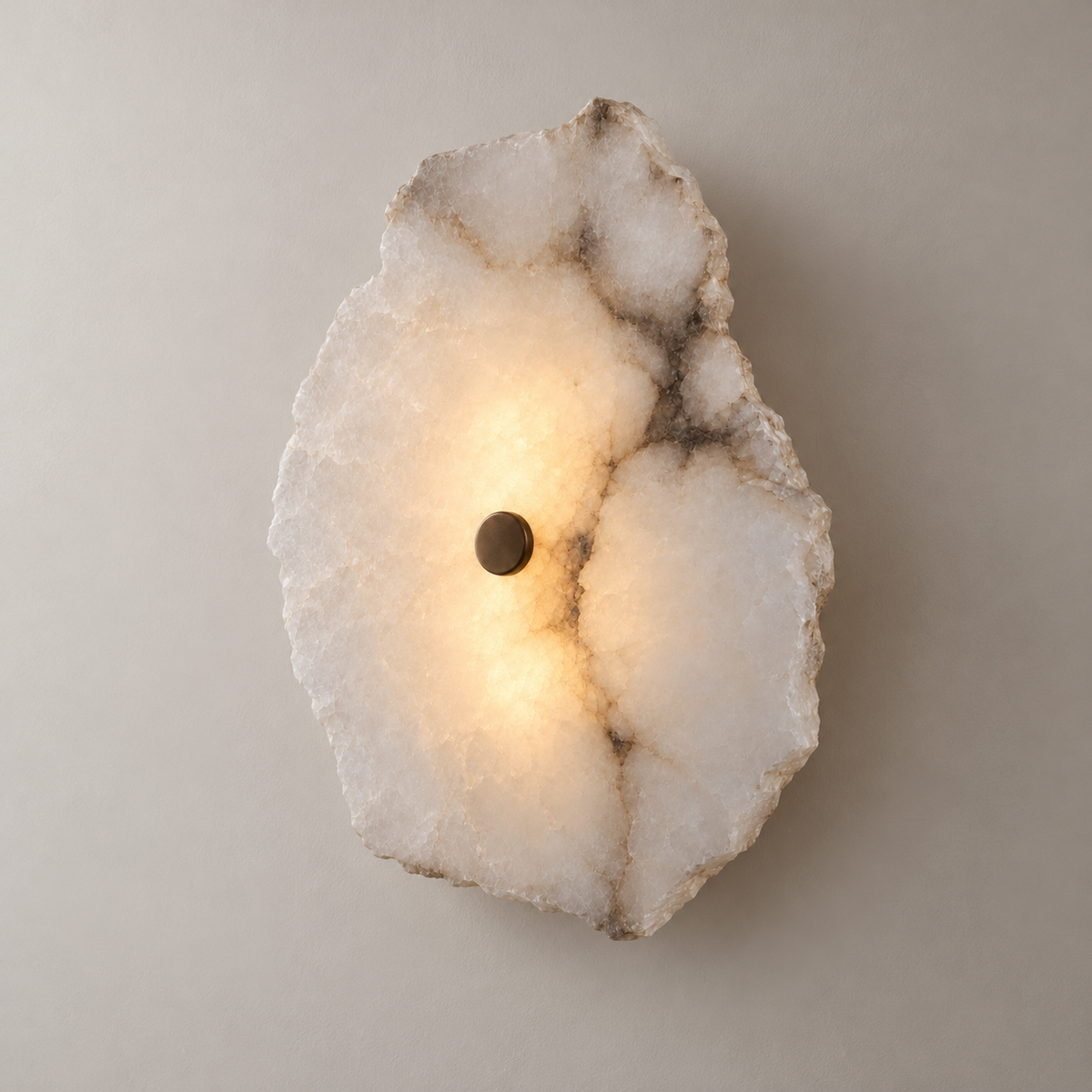 Rocca Alabaster Slab Wall Light, studio photo