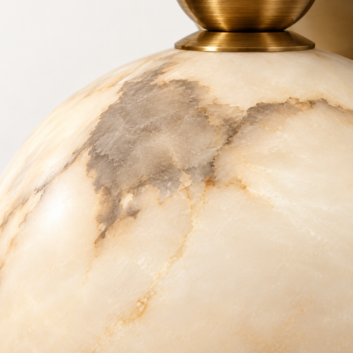 Orsola Alabaster Bowl Wall Light, studio photo