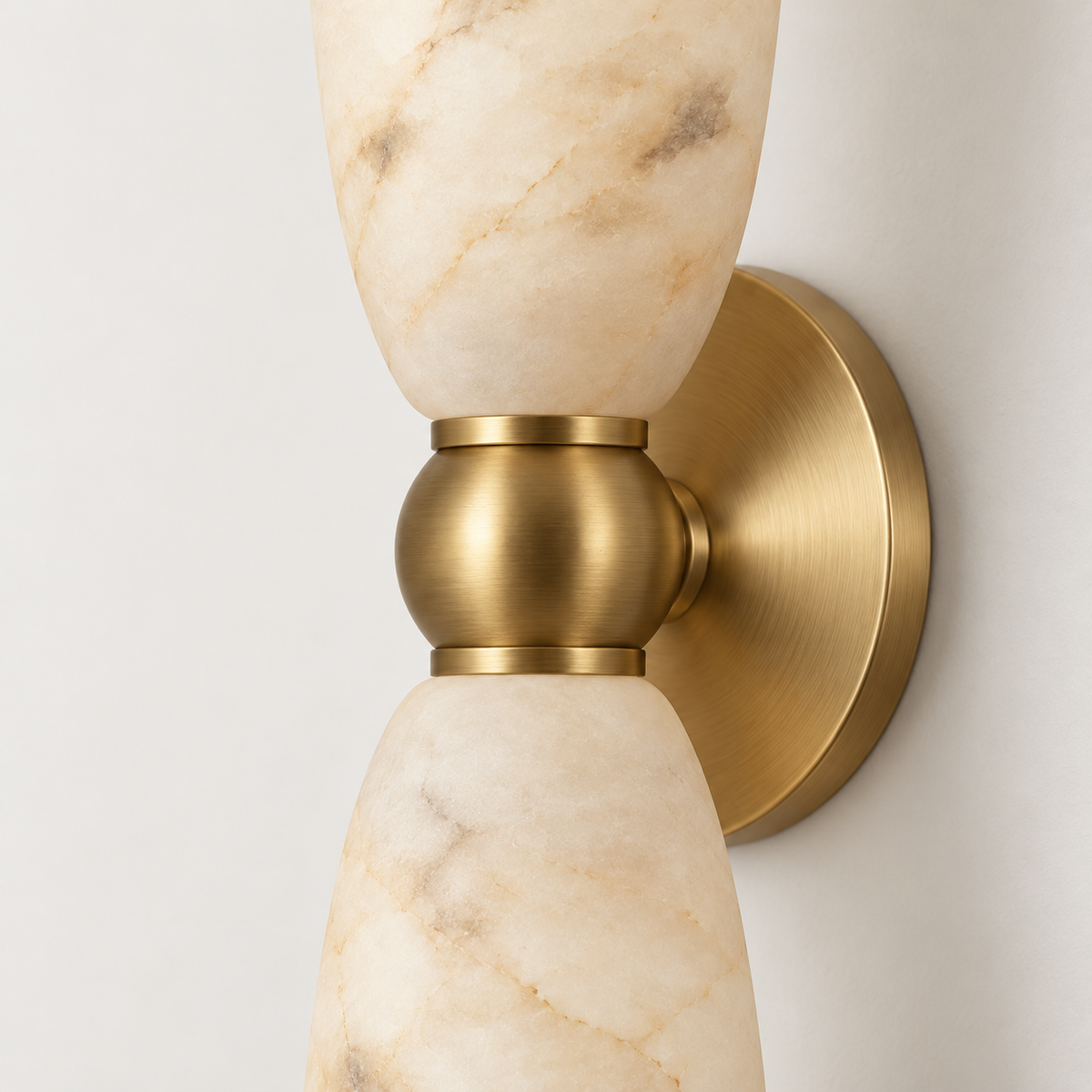 Ottavia Alabaster Twin Wall Light, studio photo