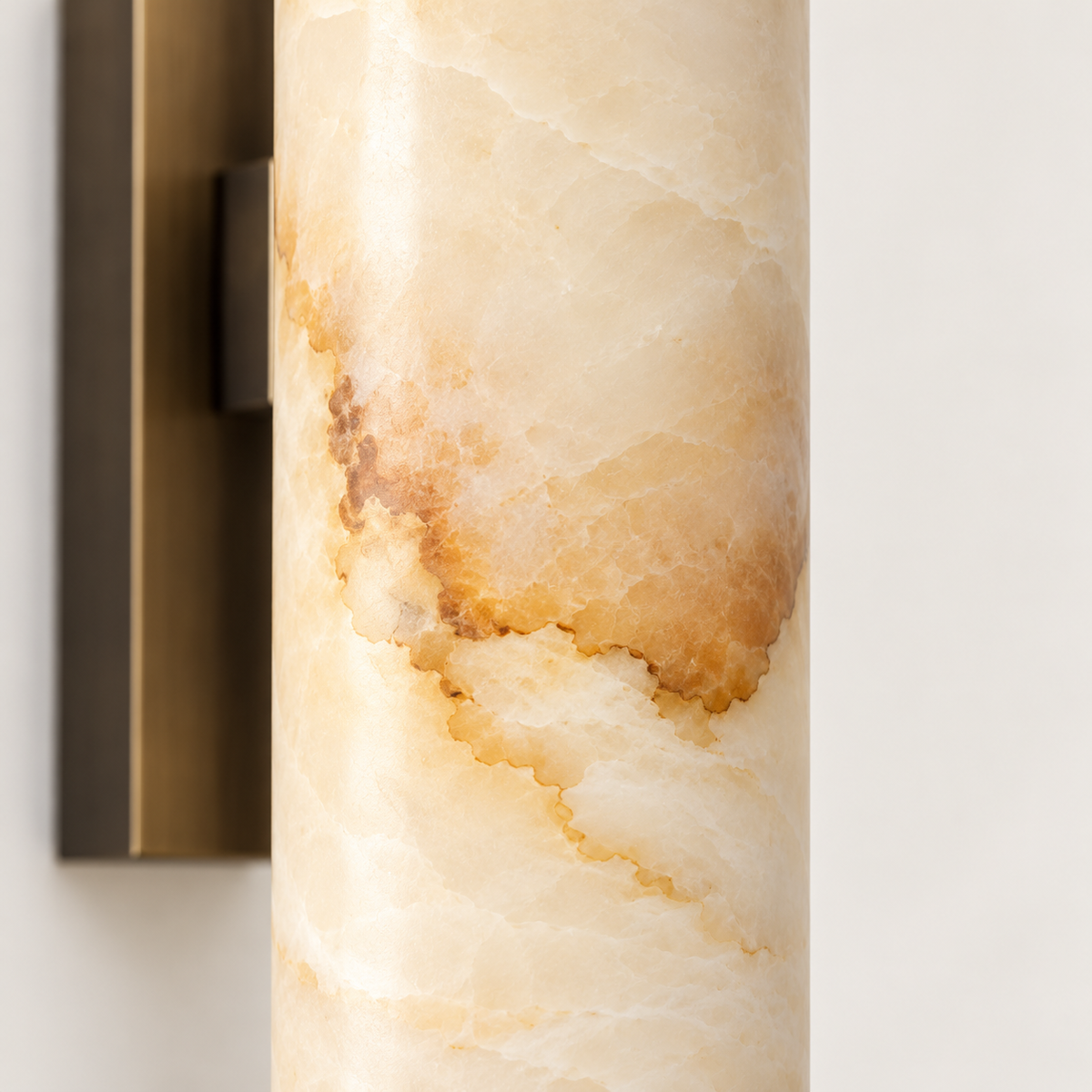 Vera Alabaster Column Wall Light, studio photo