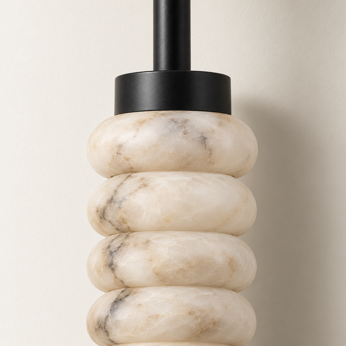 Sabina Alabaster Stacked Wall Light, studio photo