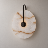 Talia Alabaster Moon Wall Light