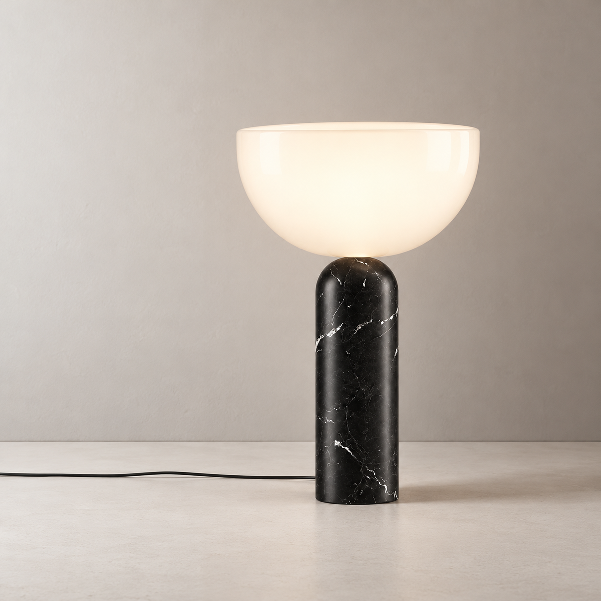 Serena Marble Dome Table Lamp, studio photo