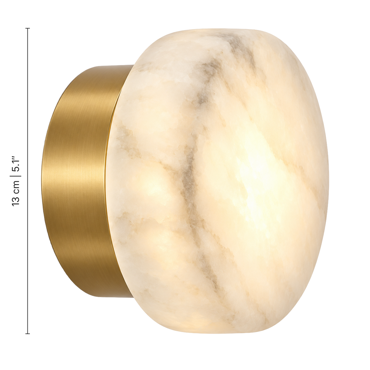 Olmo Alabaster Pebble Wall Light, dimensions