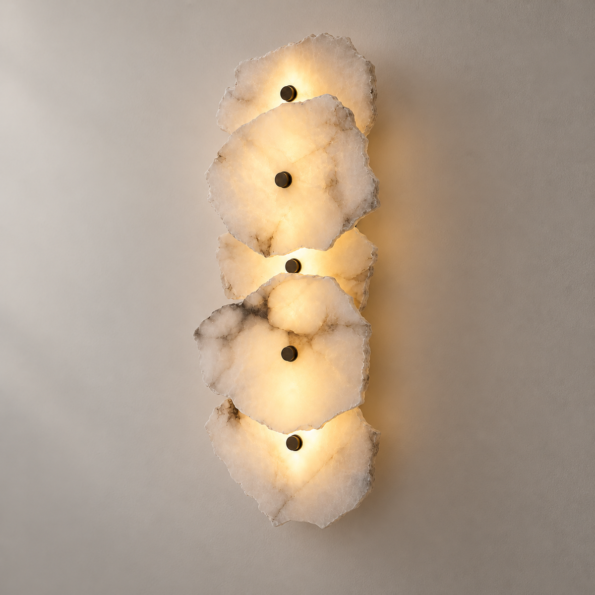 Rocca Alabaster Slab Wall Light, 5 lights, studio photo