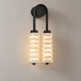 Sabina Alabaster Stacked Wall Light