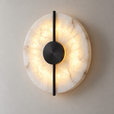 Tosca Alabaster Meridian Wall Light, Black
