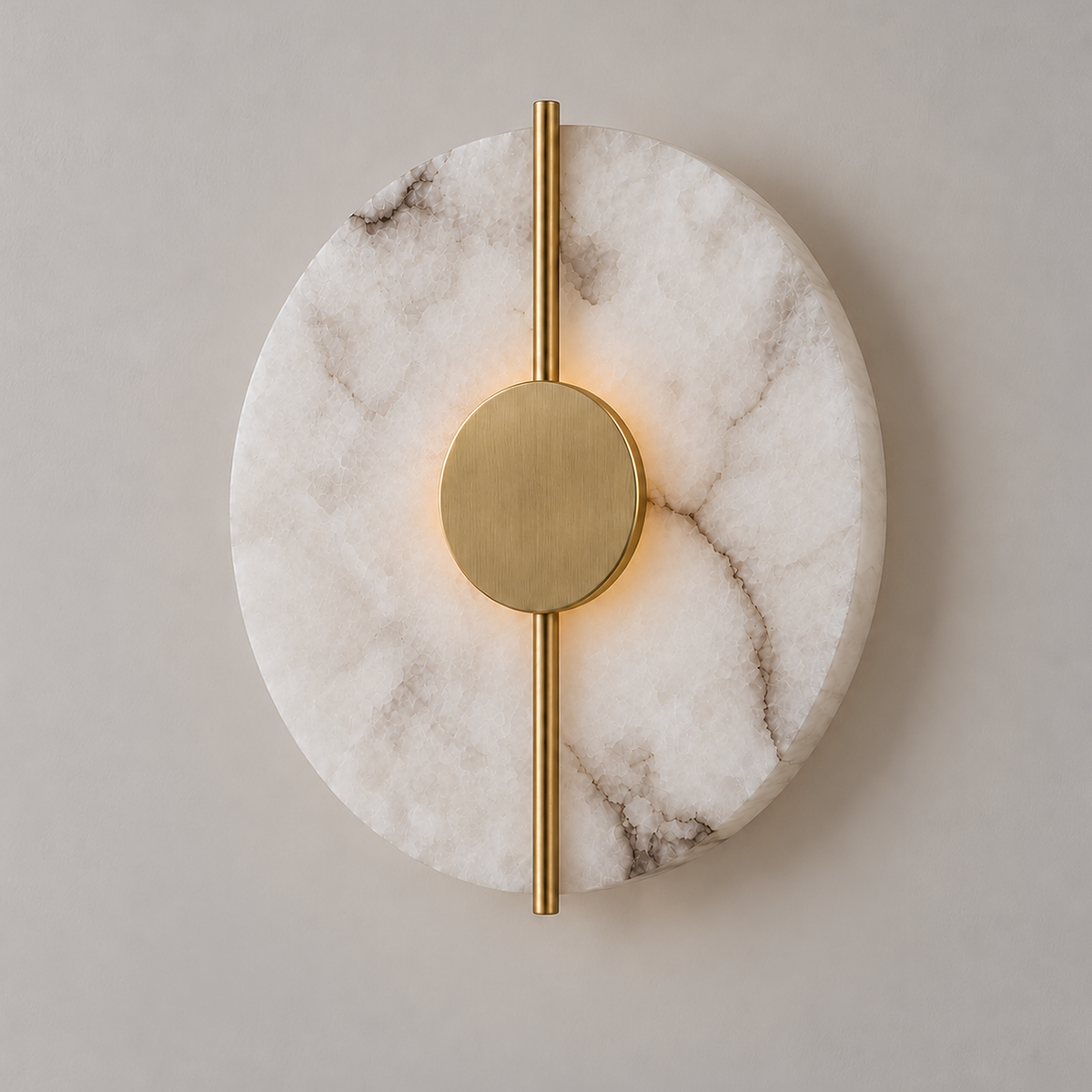 Tosca Alabaster Meridian Wall Light, studio photo