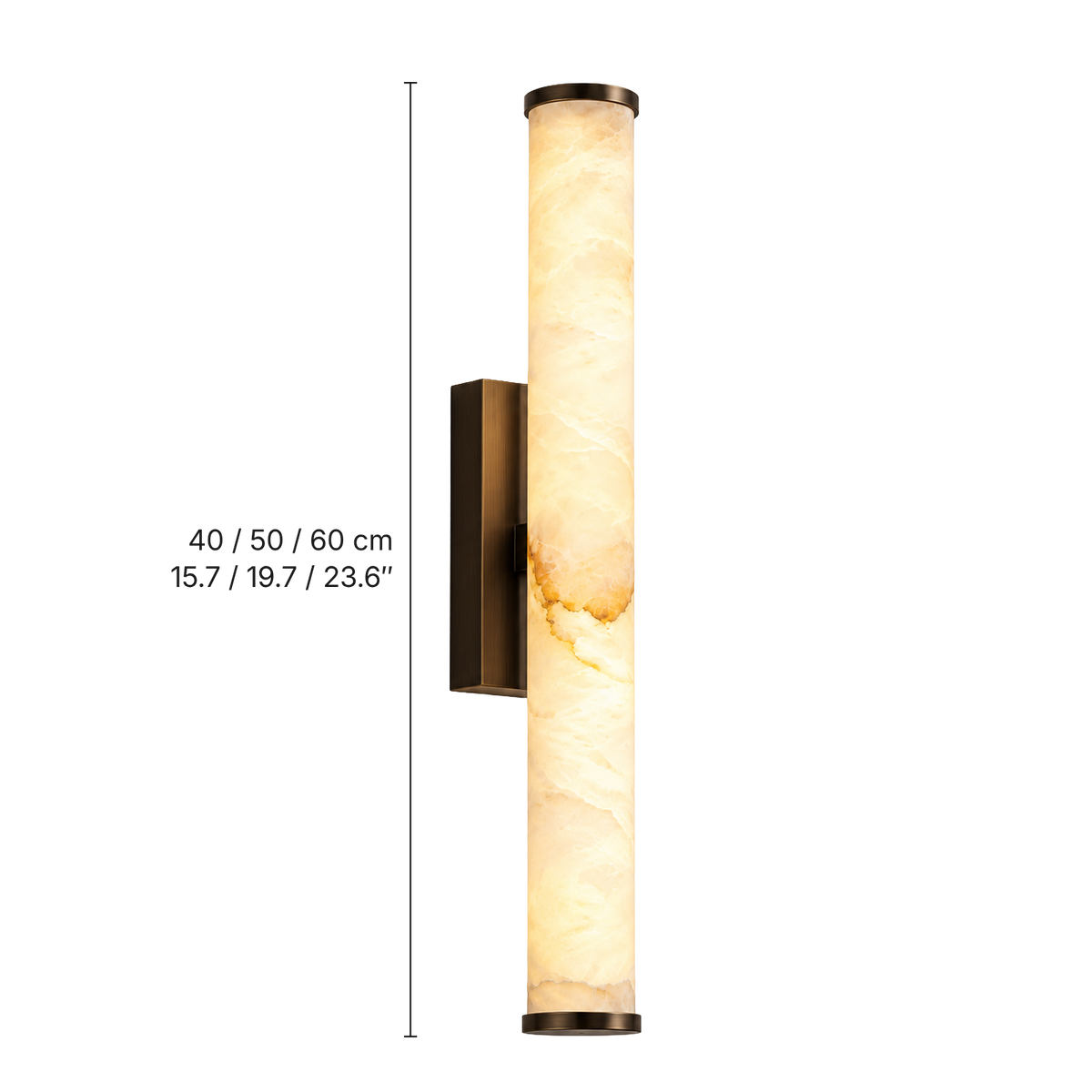 Vera Alabaster Column Wall Light, dimensions